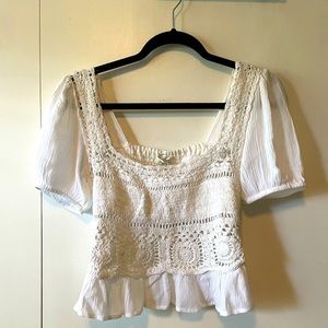 SIM & SAM white boho top 🤍